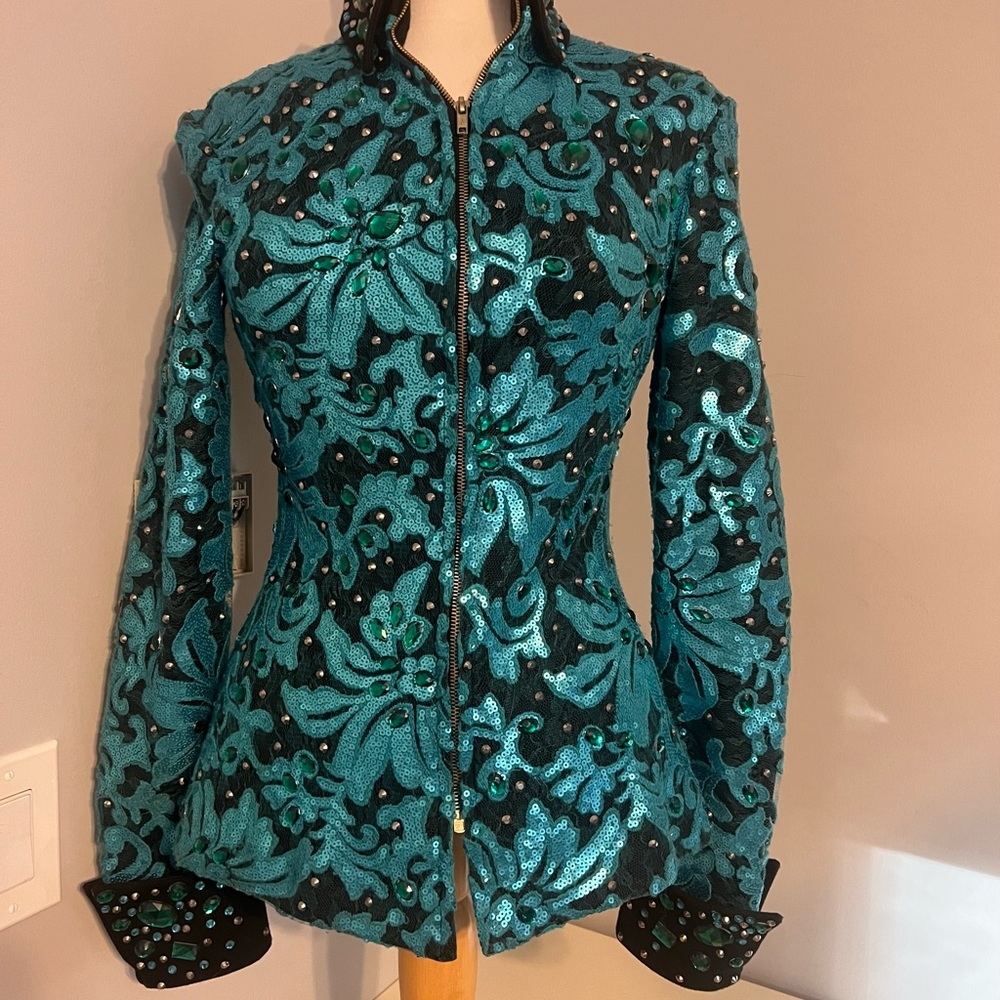 CUSTOM Showmanship Jacket Quality WESTERN Halter Horse Show XS Small TALL